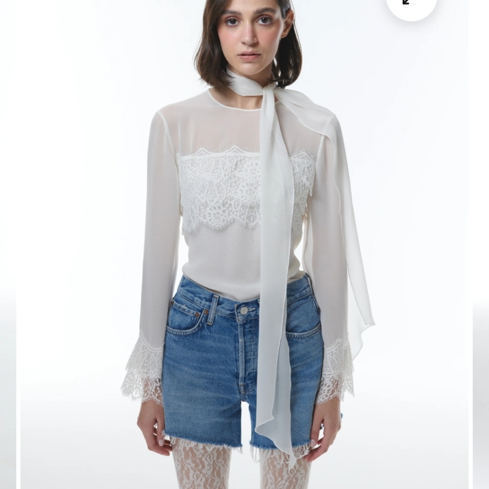 Theo The Label Nyx High-Waist Denim Shorts